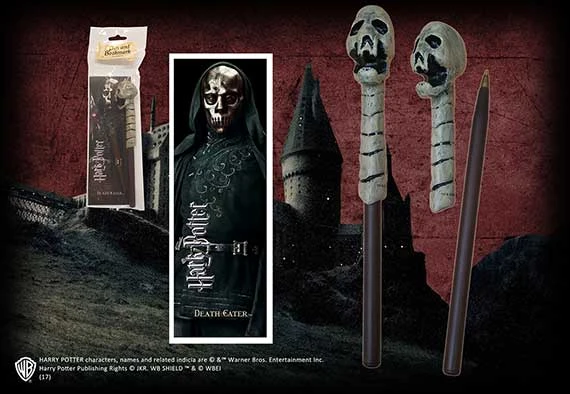 Noble Collection Death Eater (skull) Wand Pen & Bookmark 1 Noble Collection Death Eater (skull) Wand Pen & Bookmark