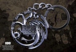 Noble Collection GOT - Targaryen Keychain (chrome-gray)