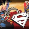 Noble Collection Superman Stainless Steel Logo Keychain