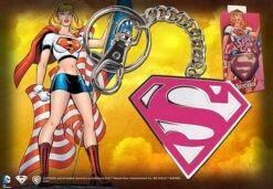 Noble Collection Supergirl 5cm Pink Logo Keychain