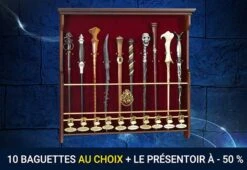 Noble Collection Pack 10 Wands And Display